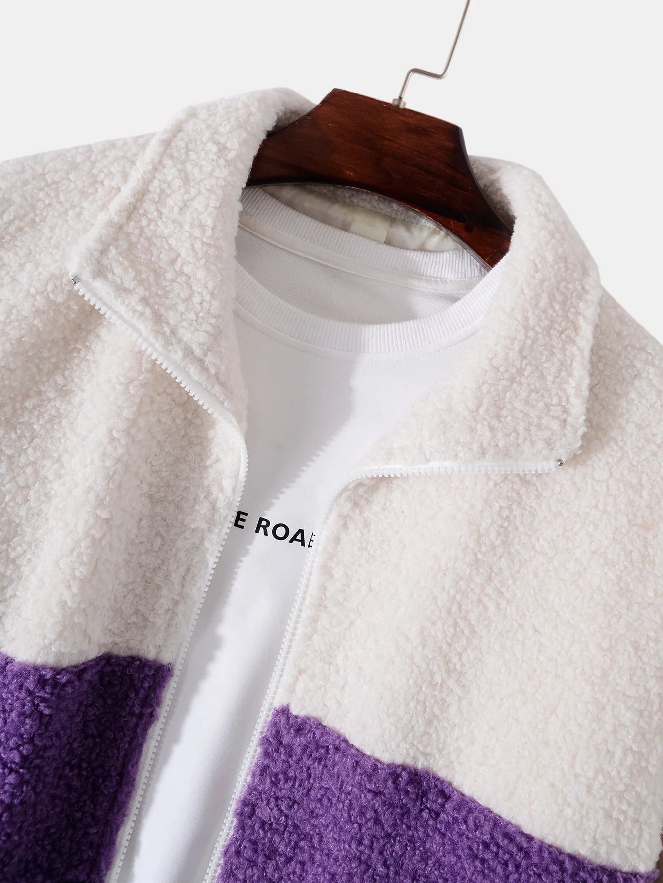 Arturo | Color Block Teddy Fleece Zip Up Coat - Image 6