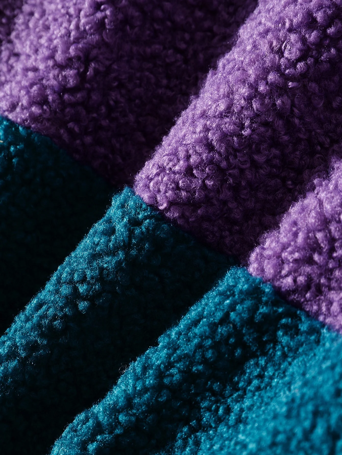 Arturo | Color Block Teddy Fleece Zip Up Coat - Image 8