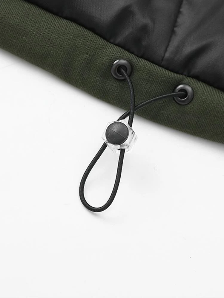 Caspian | Contrast Zip Up Hooded Puffer Coat - Image 11