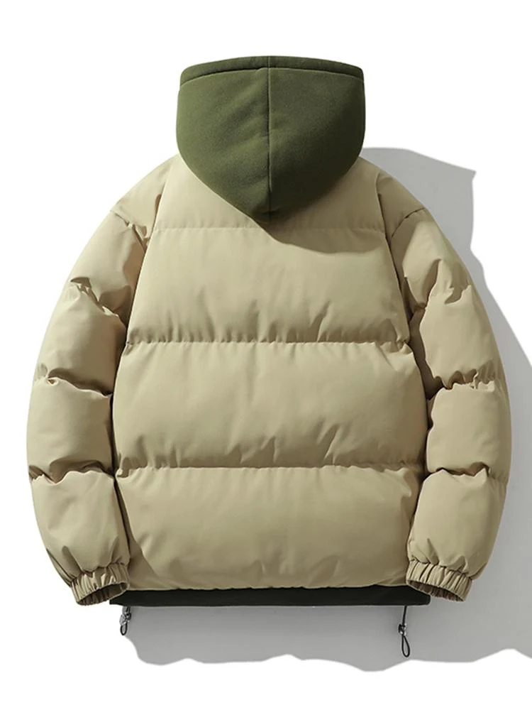 Caspian | Contrast Zip Up Hooded Puffer Coat - Image 20