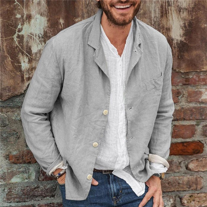 Celsus | Men's Linen Blazer Jacket - Image 3