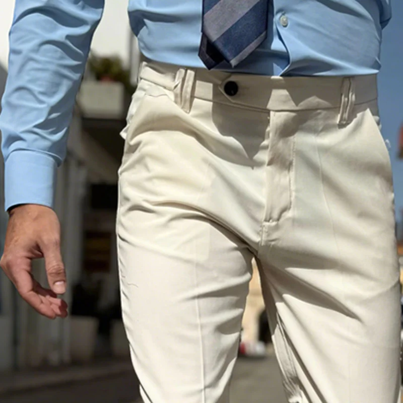Cody | Men'S Retro Casual Solid Color Suit Trousers - Image 3