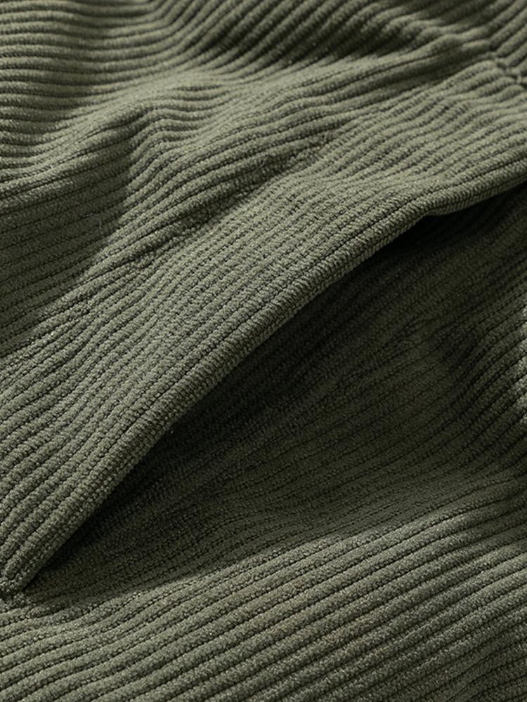 Cyrus | Funnel Neck Corduroy Puffer Coat - Image 7