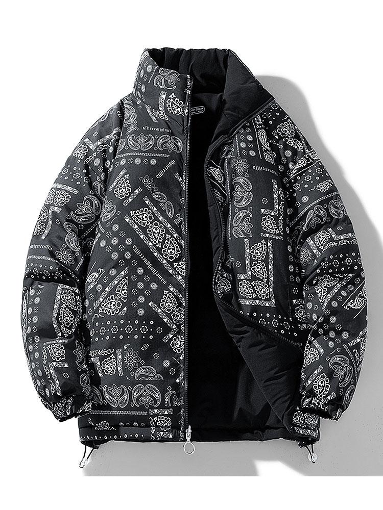 Darian | Reversible Paisley Puffer Coat - Image 12