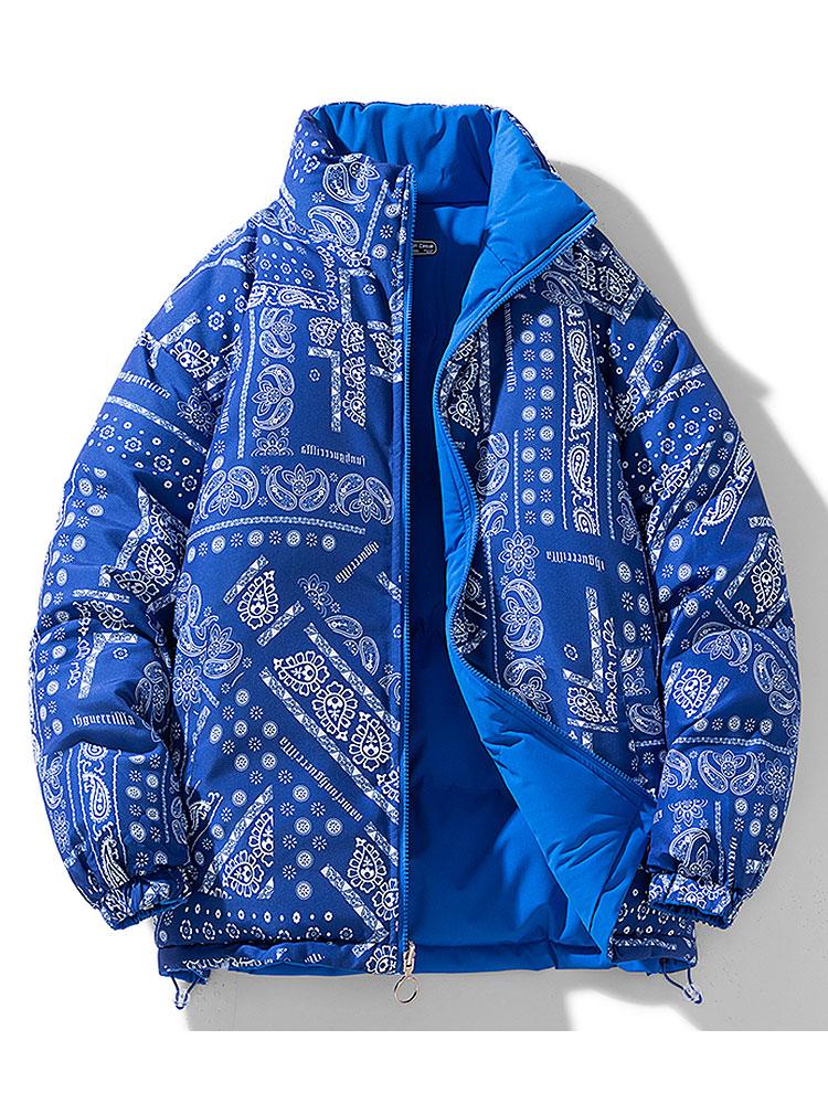 Darian | Reversible Paisley Puffer Coat - Image 19