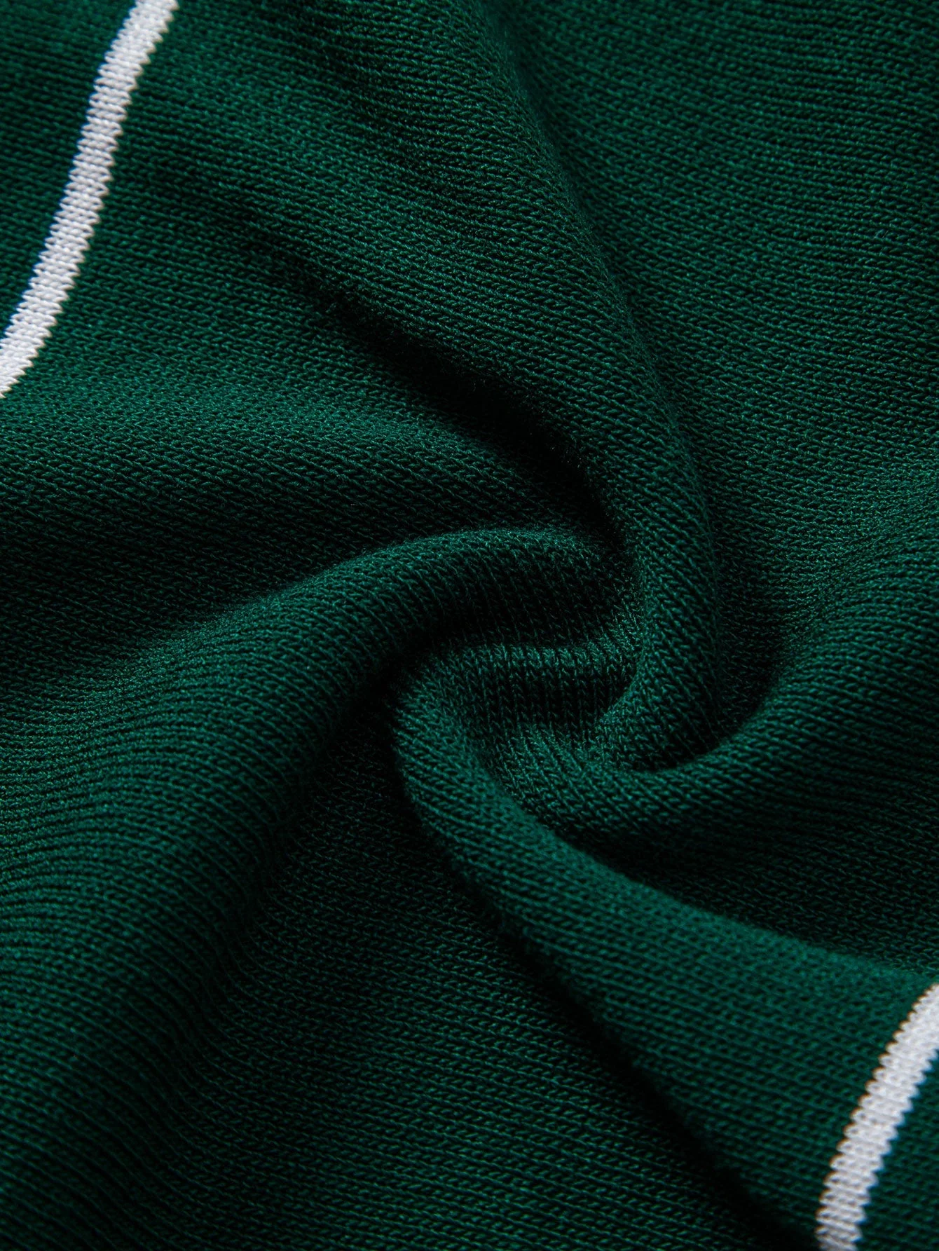 David | Stripe Zip Up Knitted Polo Shirt - Image 3