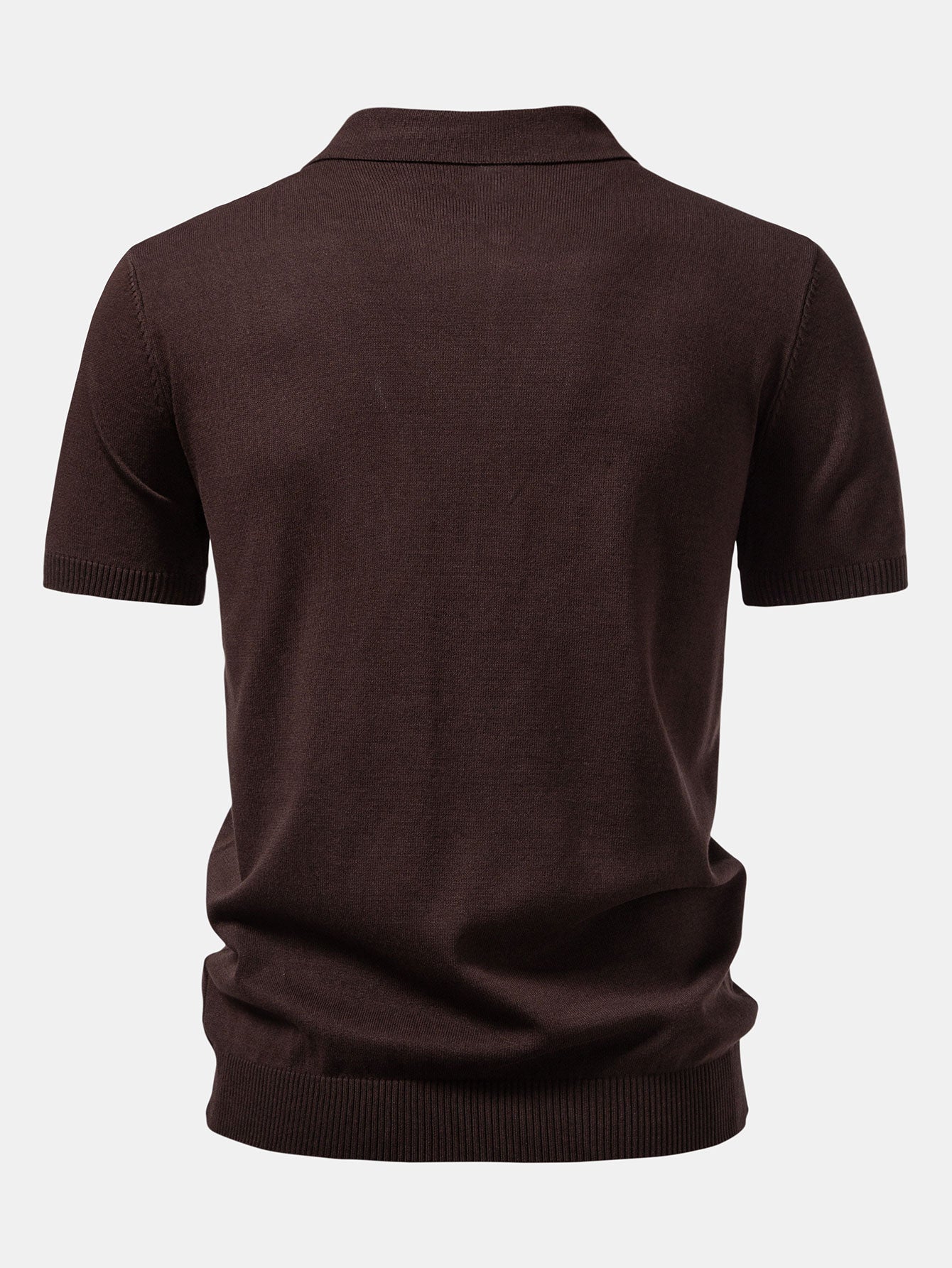 Elijah | Twist Jacquard Knitted Zipper Polo Shirt - Image 14