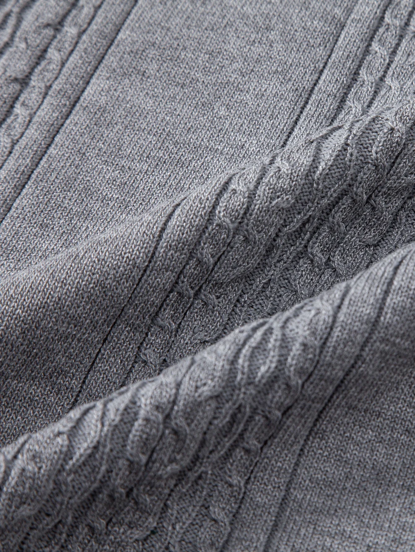 Elijah | Twist Jacquard Knitted Zipper Polo Shirt - Image 5