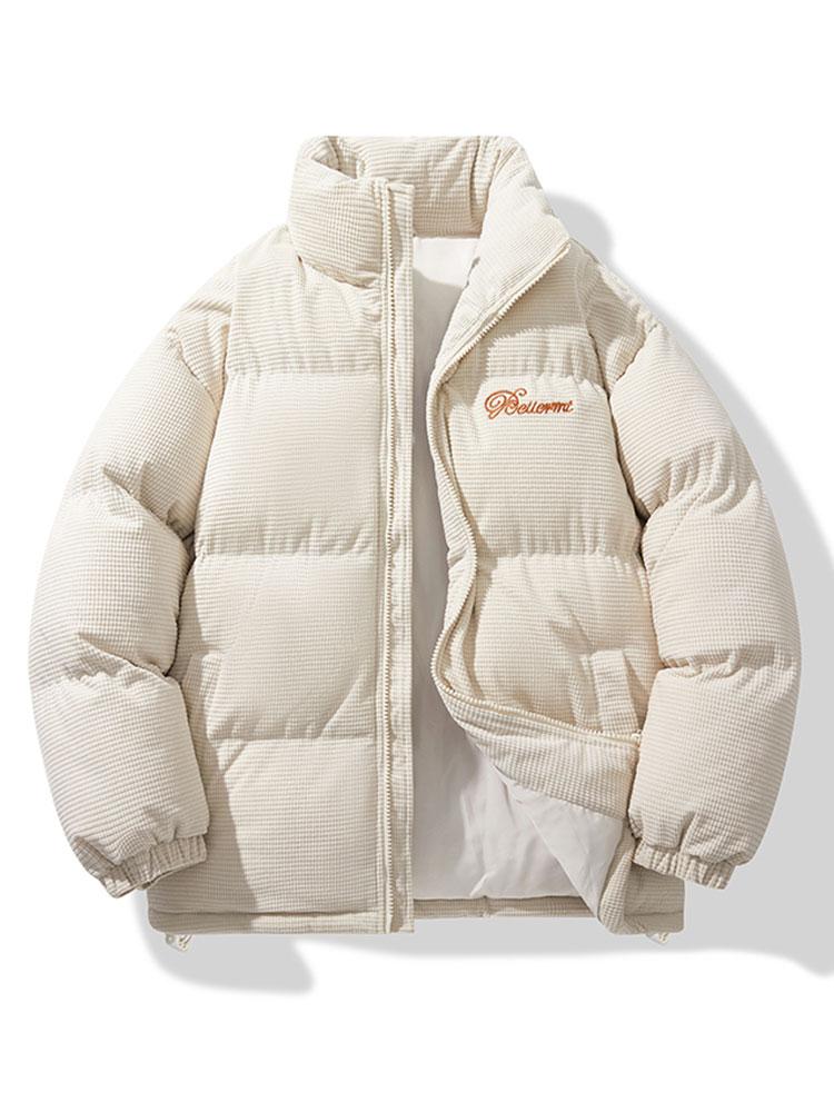 Enrique | Corduroy Zip Up Puffer Coat - Image 10