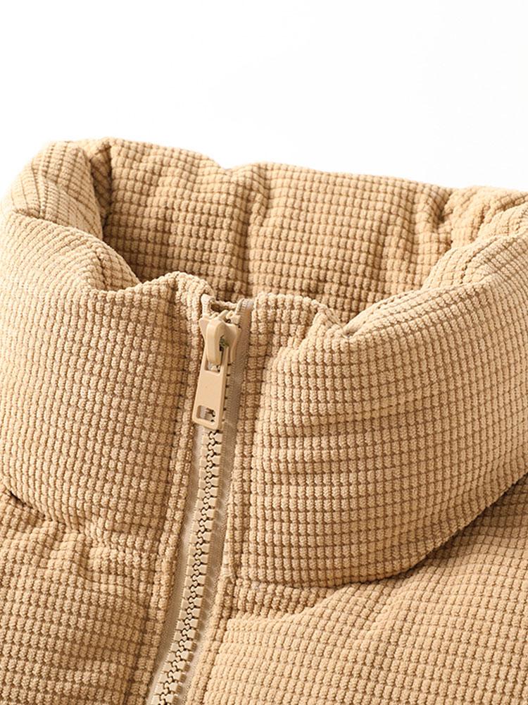 Enrique | Corduroy Zip Up Puffer Coat - Image 14