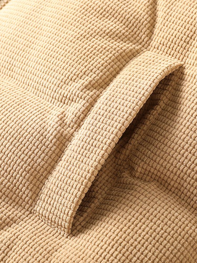 Enrique | Corduroy Zip Up Puffer Coat - Image 4