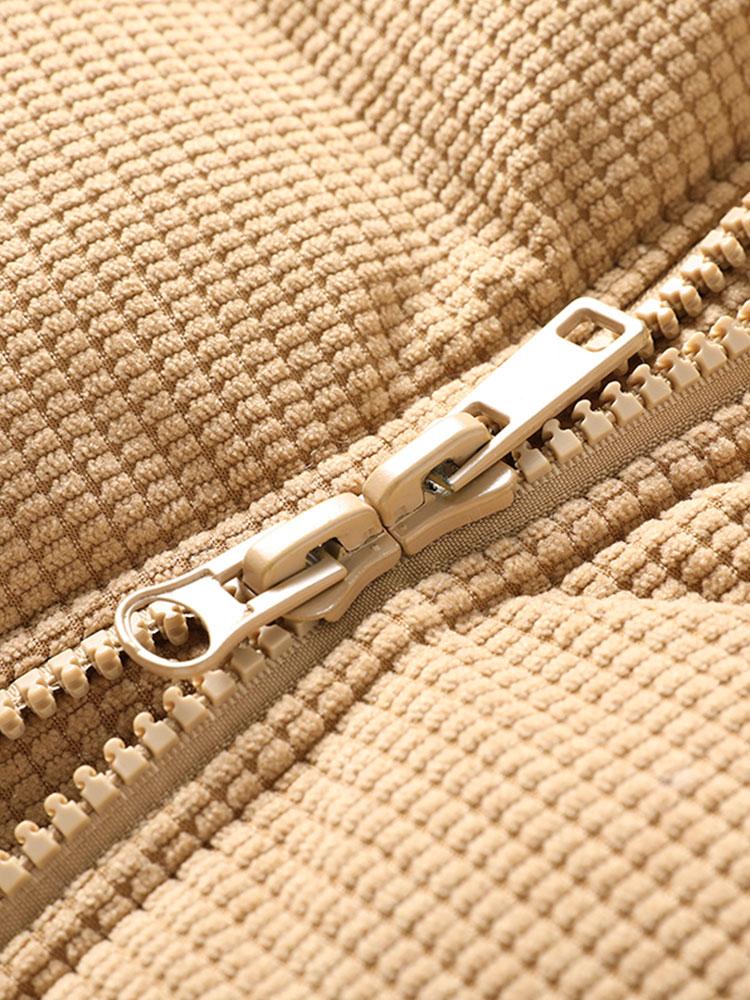 Enrique | Corduroy Zip Up Puffer Coat - Image 6