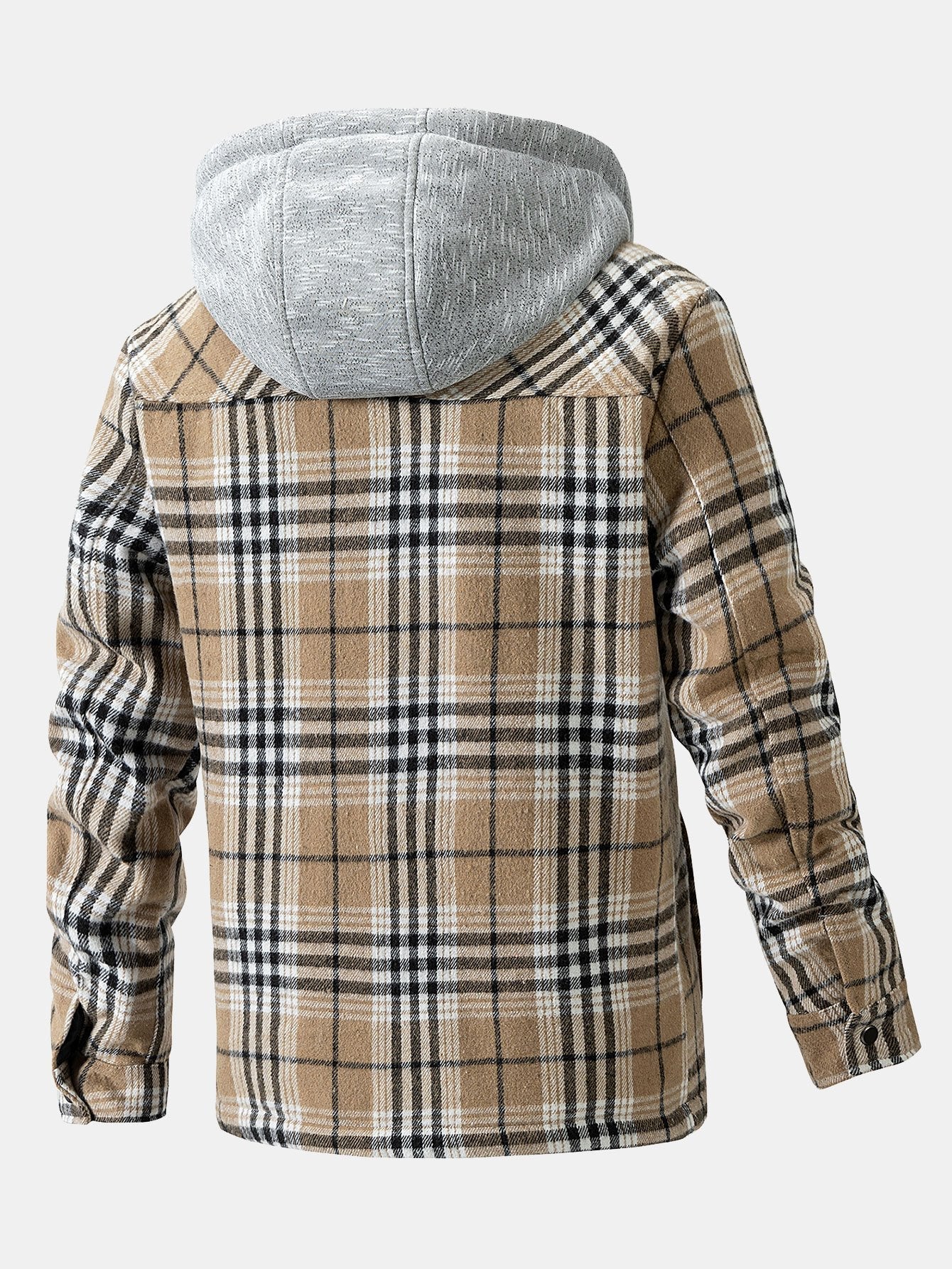 Forest | Teddy Fleece Lined Detachable Flannel Plaid Hooded Coat - Image 11