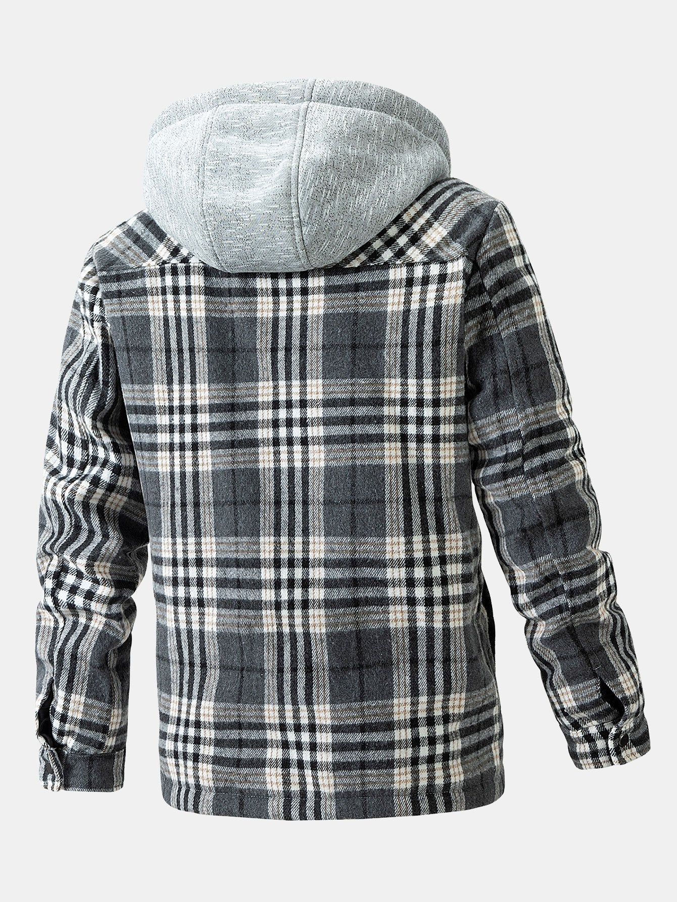 Forest | Teddy Fleece Lined Detachable Flannel Plaid Hooded Coat - Image 14