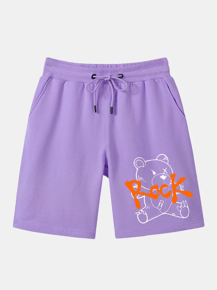 Franco | Rock Bear Print Mid Length Shorts - Image 3