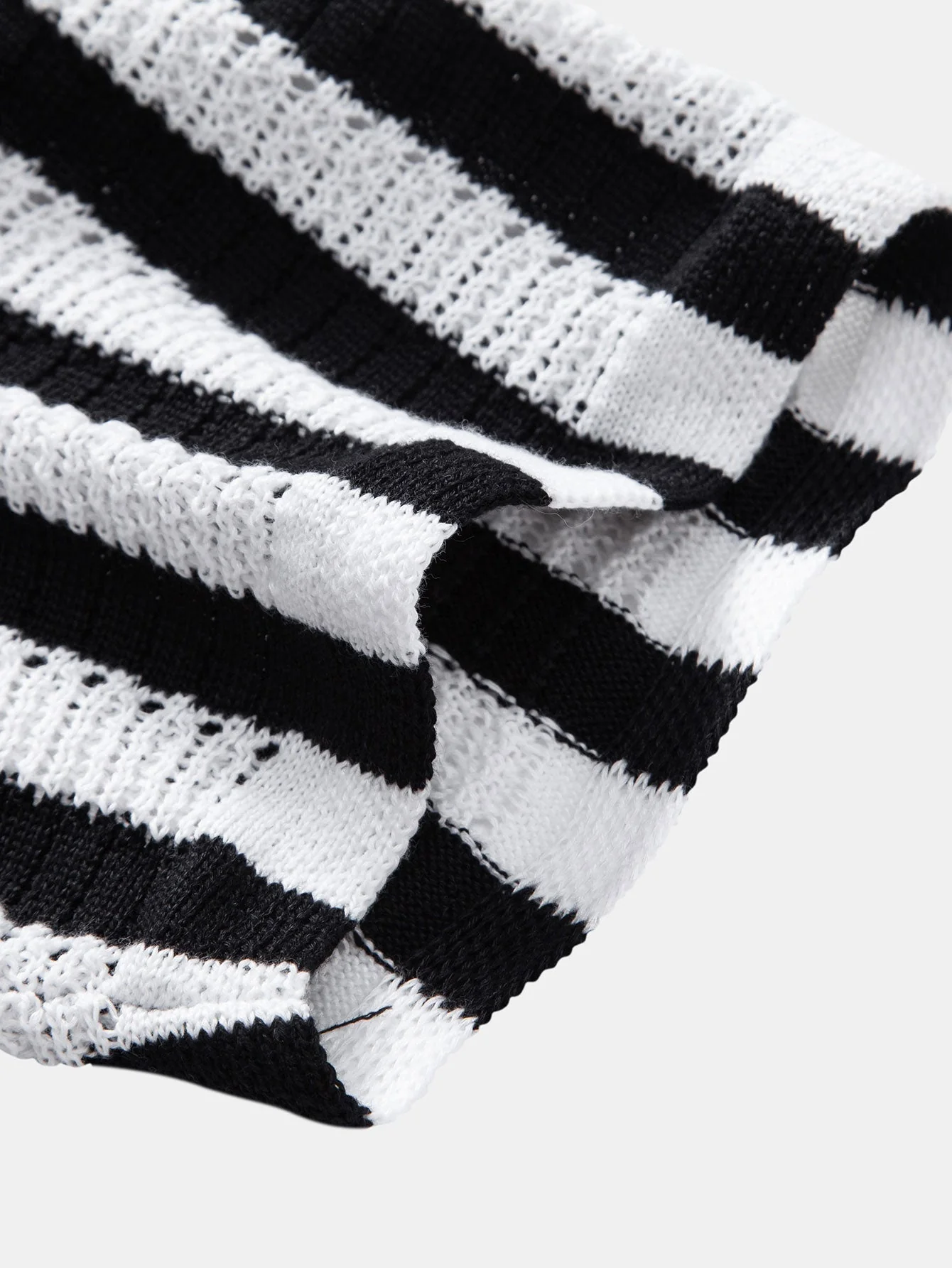 hola CROCHET STRIPED GRADIENT SHOULDER SHIRT & STRAIGHT LEG LINEN PANTS - Image 20