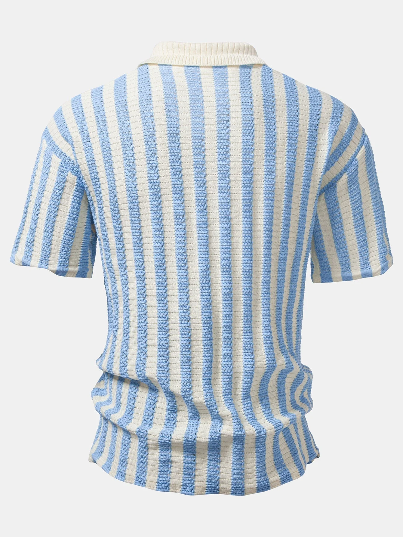 hola CROCHET STRIPED GRADIENT SHOULDER SHIRT & STRAIGHT LEG LINEN PANTS - Image 8