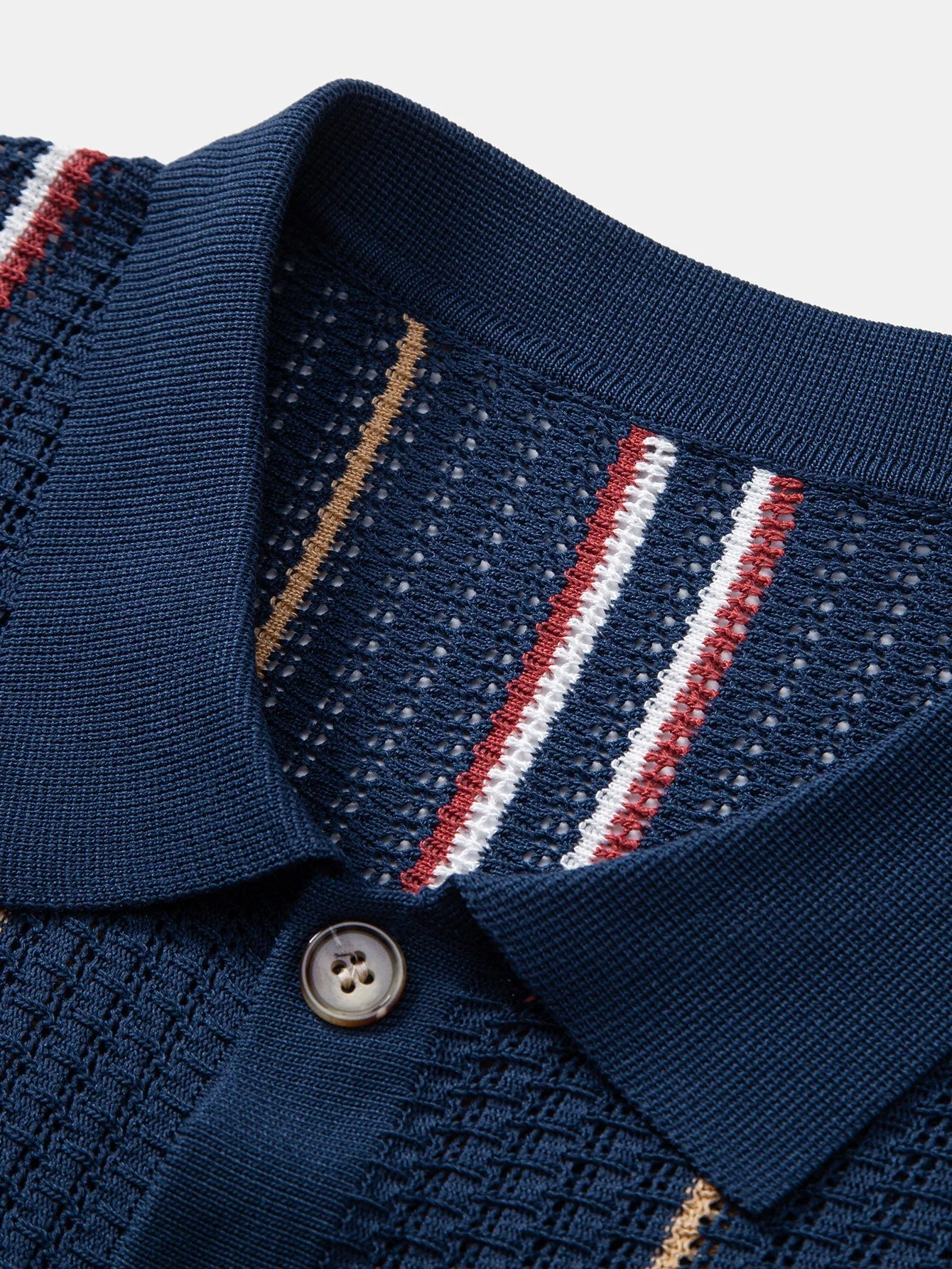 hola CROCHET STRIPED SHIRT WITH BUTTONS & STRAIGHT LEG LINEN PANTS - Image 16