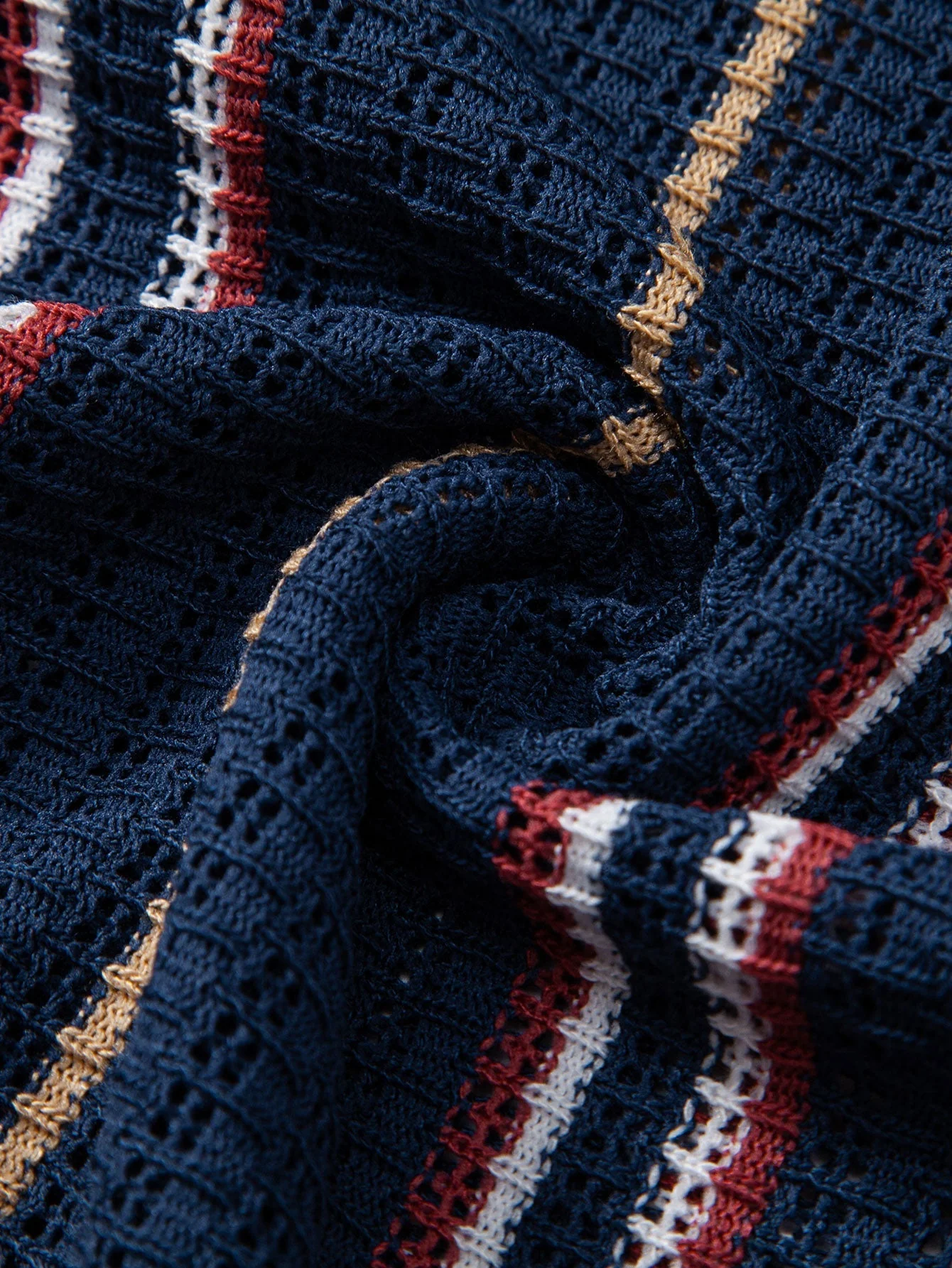 hola CROCHET STRIPED SHIRT WITH BUTTONS & STRAIGHT LEG LINEN PANTS - Image 19