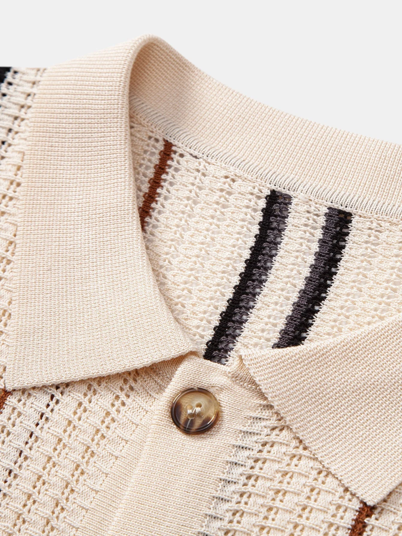 hola CROCHET STRIPED SHIRT WITH BUTTONS & STRAIGHT LEG LINEN PANTS - Image 20