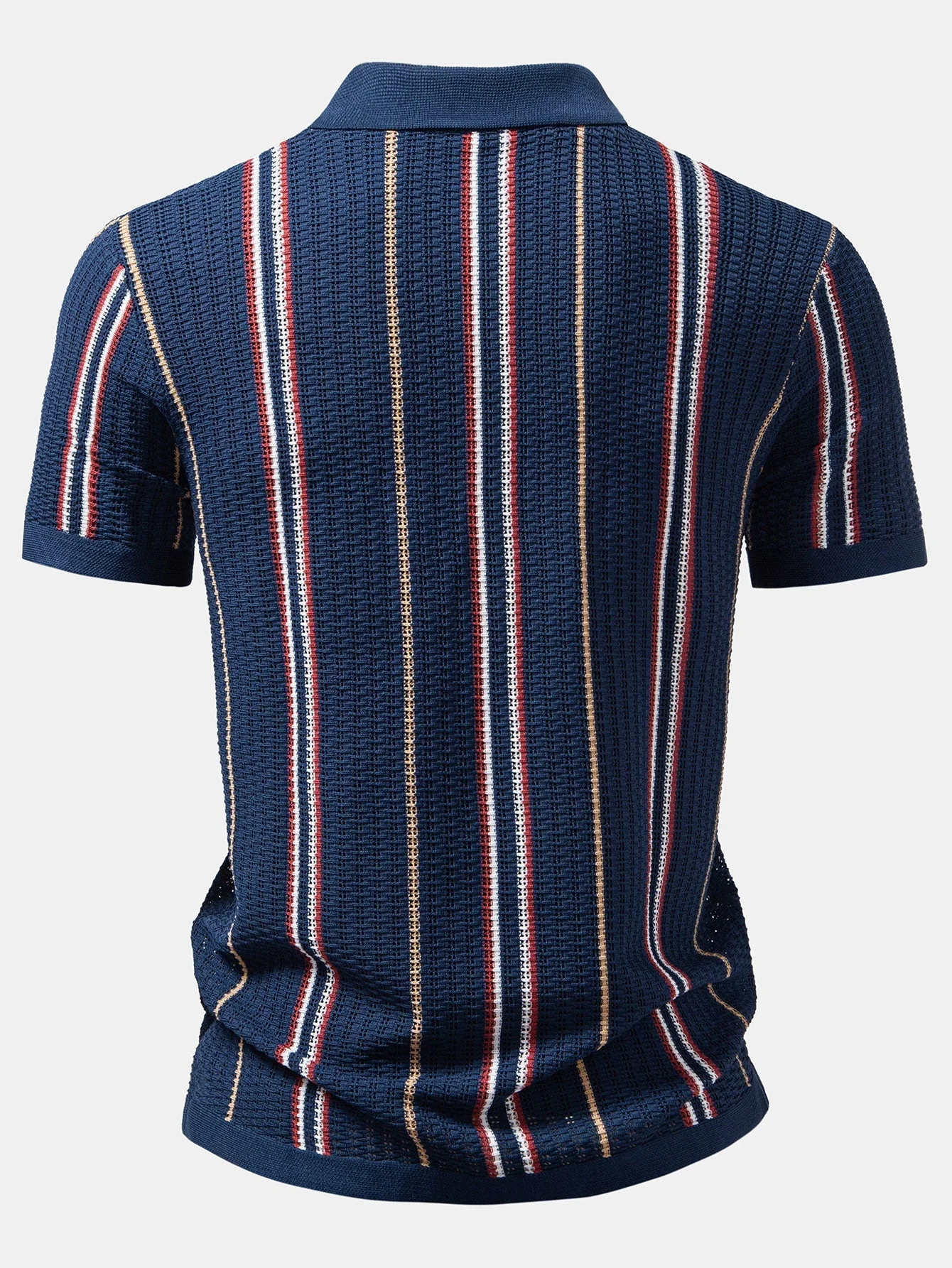 hola CROCHET STRIPED SHIRT WITH BUTTONS & STRAIGHT LEG LINEN PANTS - Image 8