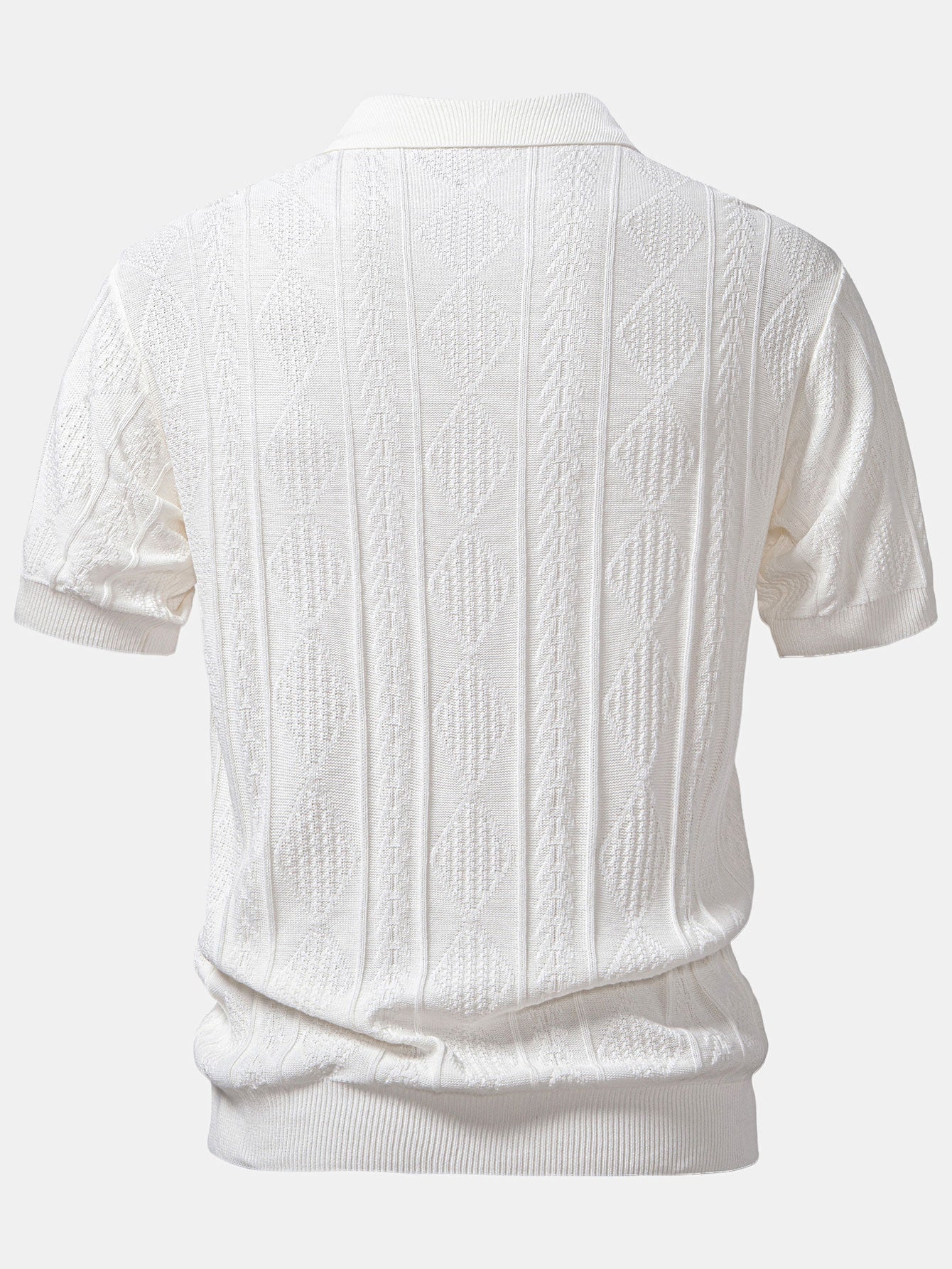 hola Geometric Jacquard Polo Shirt & Slim Fit Tapered Pants - Image 4