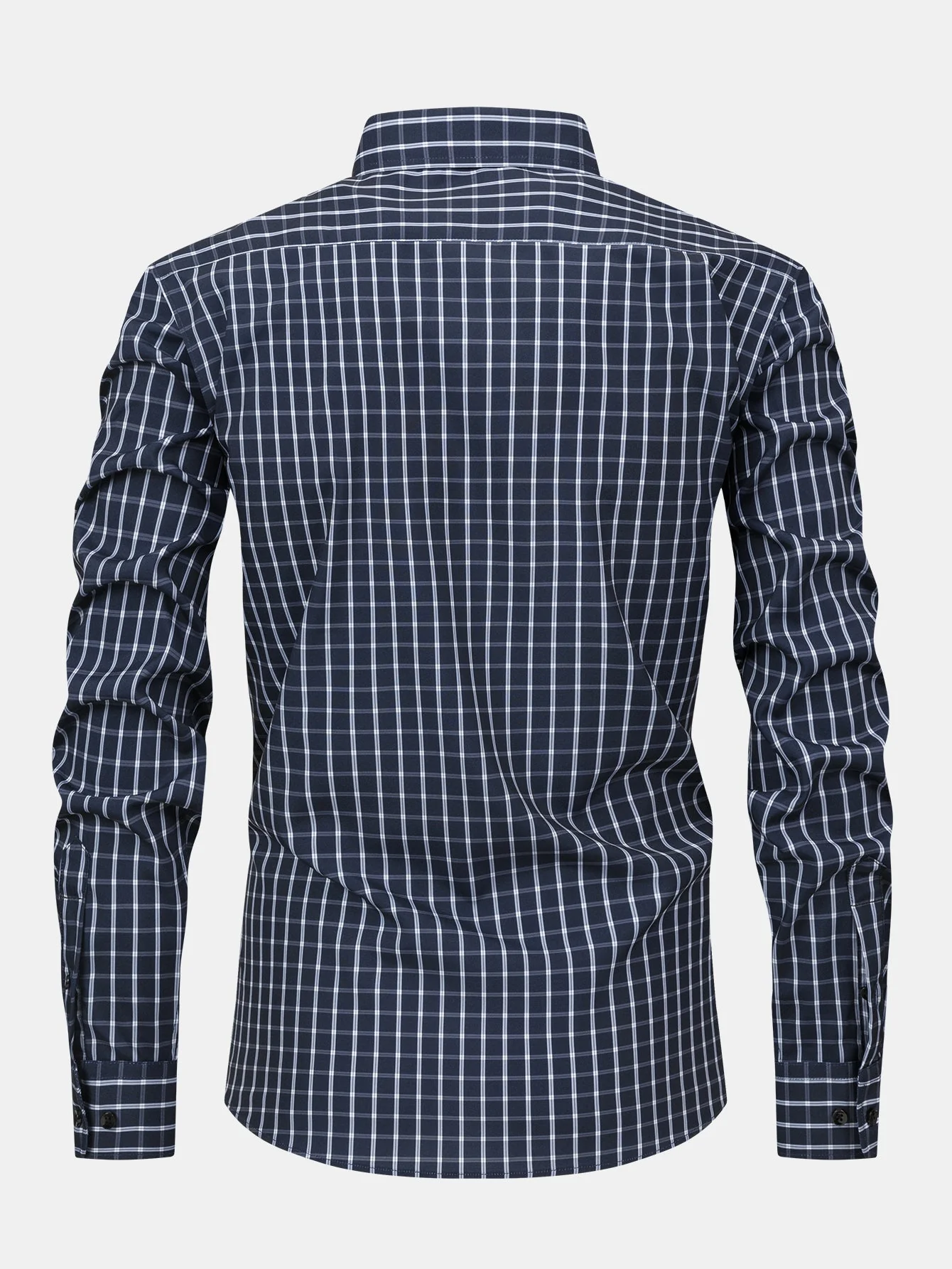 hola Long Sleeve Plaid Button-Down Shirt & Slim Fit Skinny Leg Pants - Image 11