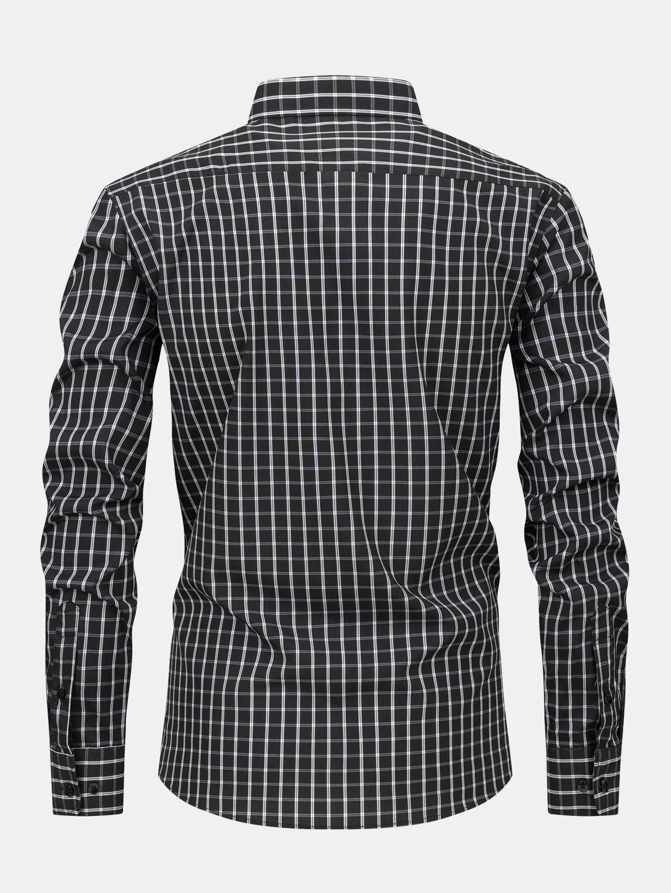 hola Long Sleeve Plaid Button-Down Shirt & Slim Fit Skinny Leg Pants - Image 13