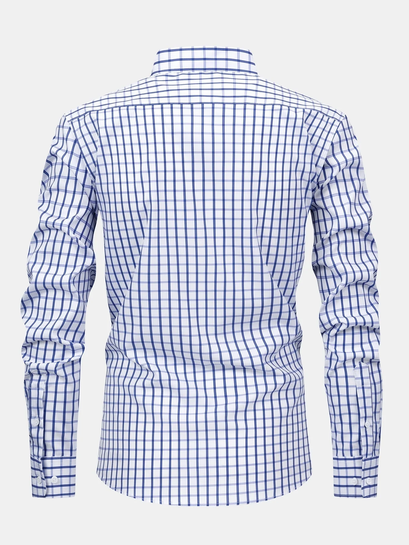 hola Long Sleeve Plaid Button-Down Shirt & Slim Fit Skinny Leg Pants - Image 7