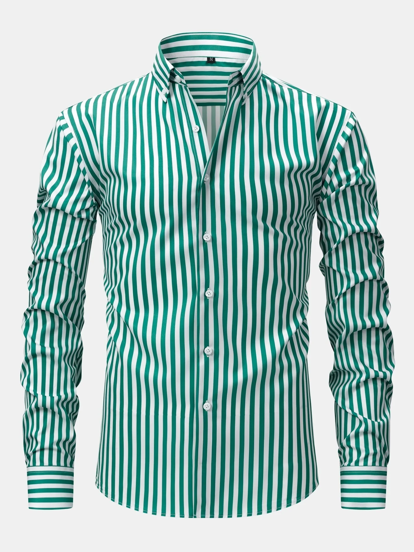 hola STRIPED LONG SLEEVE BUTTON-DOWN SHIRT & SLIM FIT WIDE LEG PANTS - Image 10