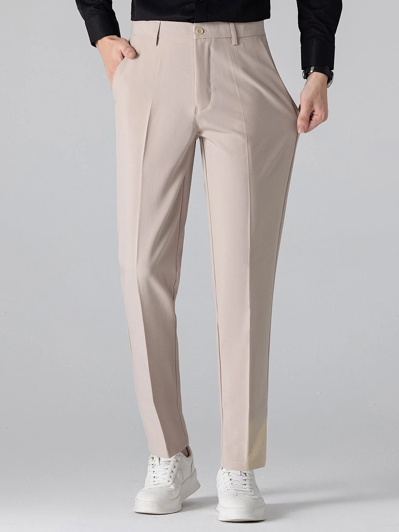 hola STRIPED LONG SLEEVE BUTTON-DOWN SHIRT & SLIM FIT WIDE LEG PANTS - Image 17
