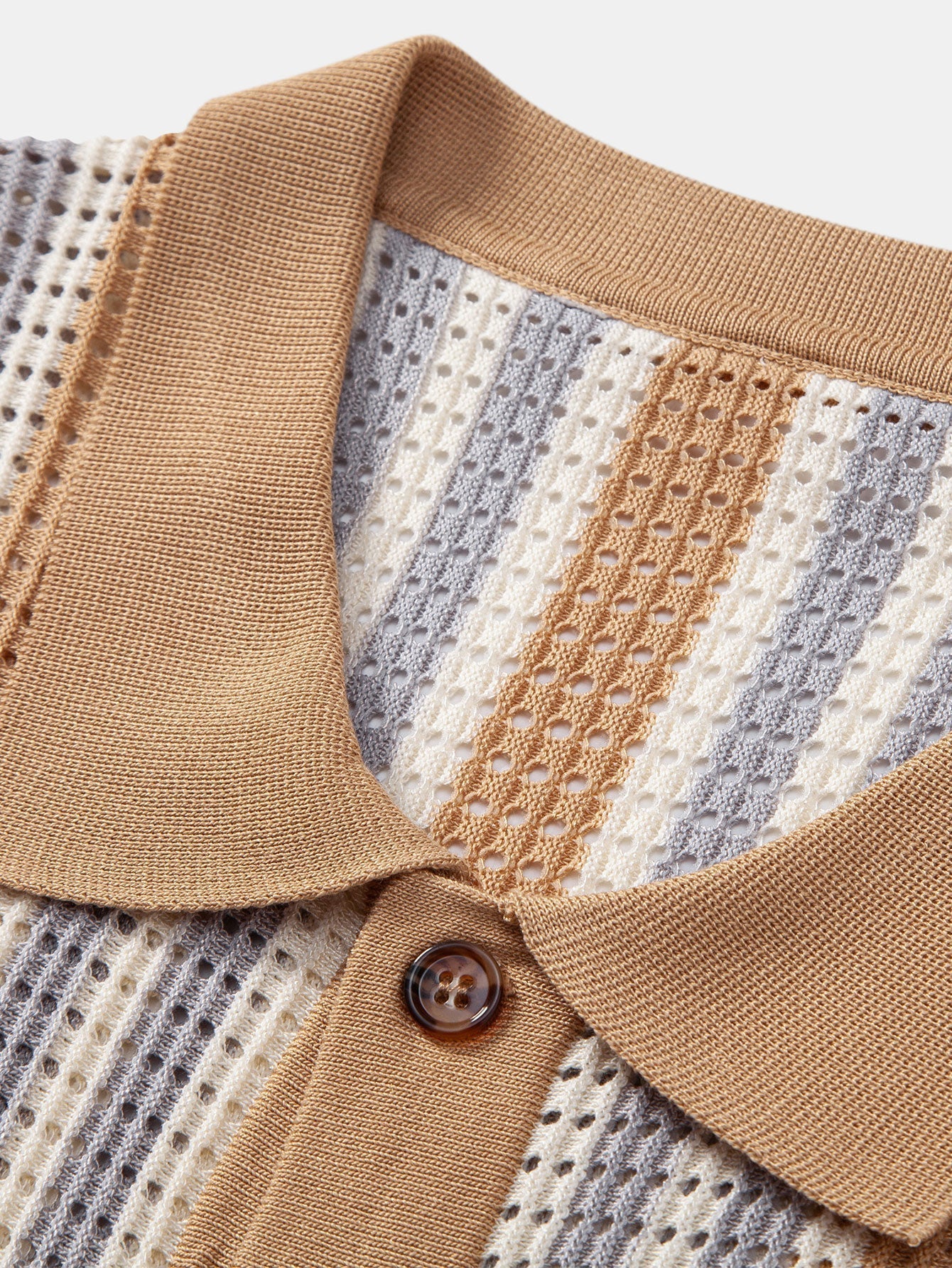 hola STRIPED SHIRT WITH CROCHET EYELETS & STRAIGHT LEG LINEN PANTS - Image 12