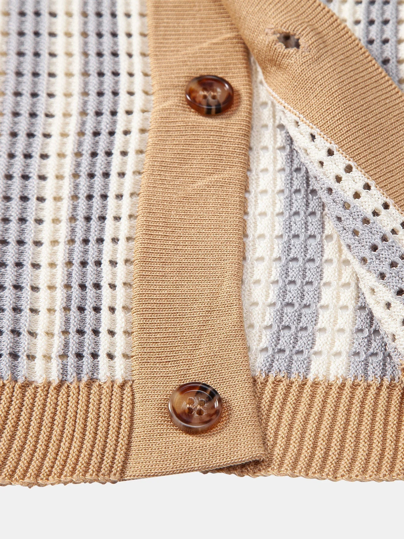 hola STRIPED SHIRT WITH CROCHET EYELETS & STRAIGHT LEG LINEN PANTS - Image 13