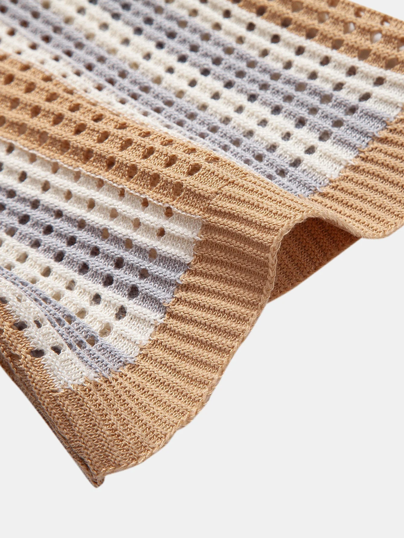 hola STRIPED SHIRT WITH CROCHET EYELETS & STRAIGHT LEG LINEN PANTS - Image 15