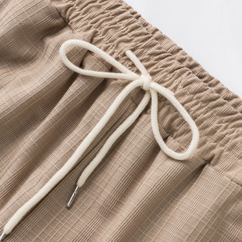 Jarrod | Men'S Textured Drawstring Solid Color Casual Pants - Image 8