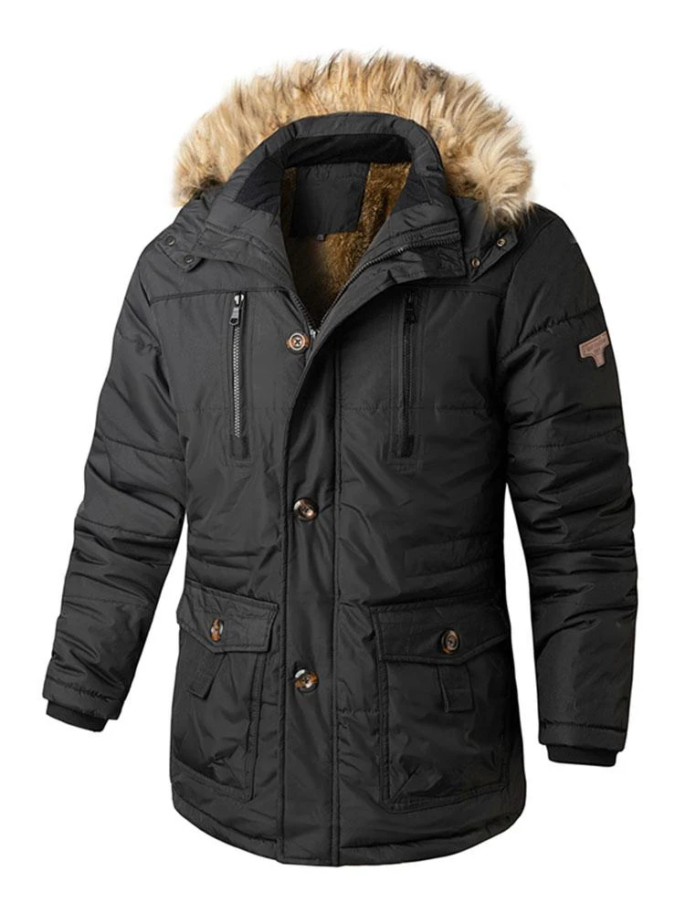 Kai | Faux Fur Collar Detachable Hooded Coat - Image 4