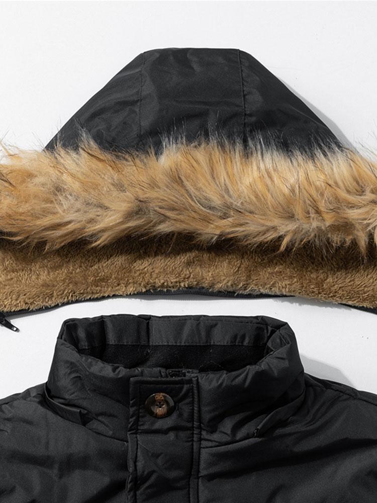 Kai | Faux Fur Collar Detachable Hooded Coat - Image 8