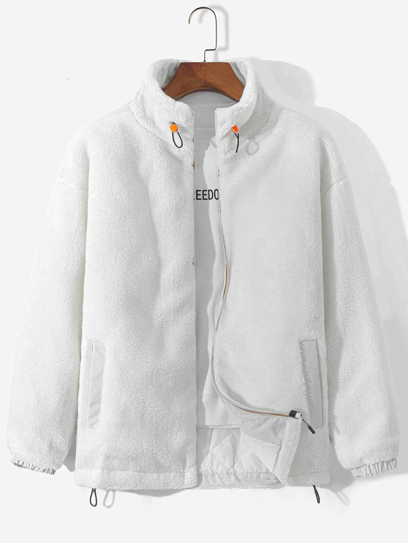 Marcelo | Quilted Lined Teddy Fleece Zip Up Coat - Image 10