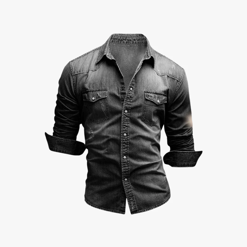 Samuel | Men's Slim Fit Denim Shirt – Casual Edge - Image 5