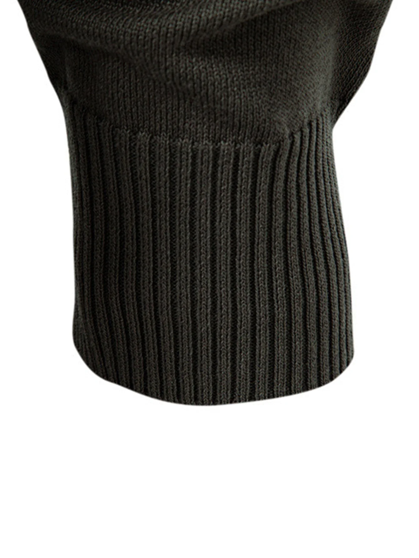 Steven | Long Sleeved Knitted Geometric Jacquard Zippe Polo Shirt - Image 3